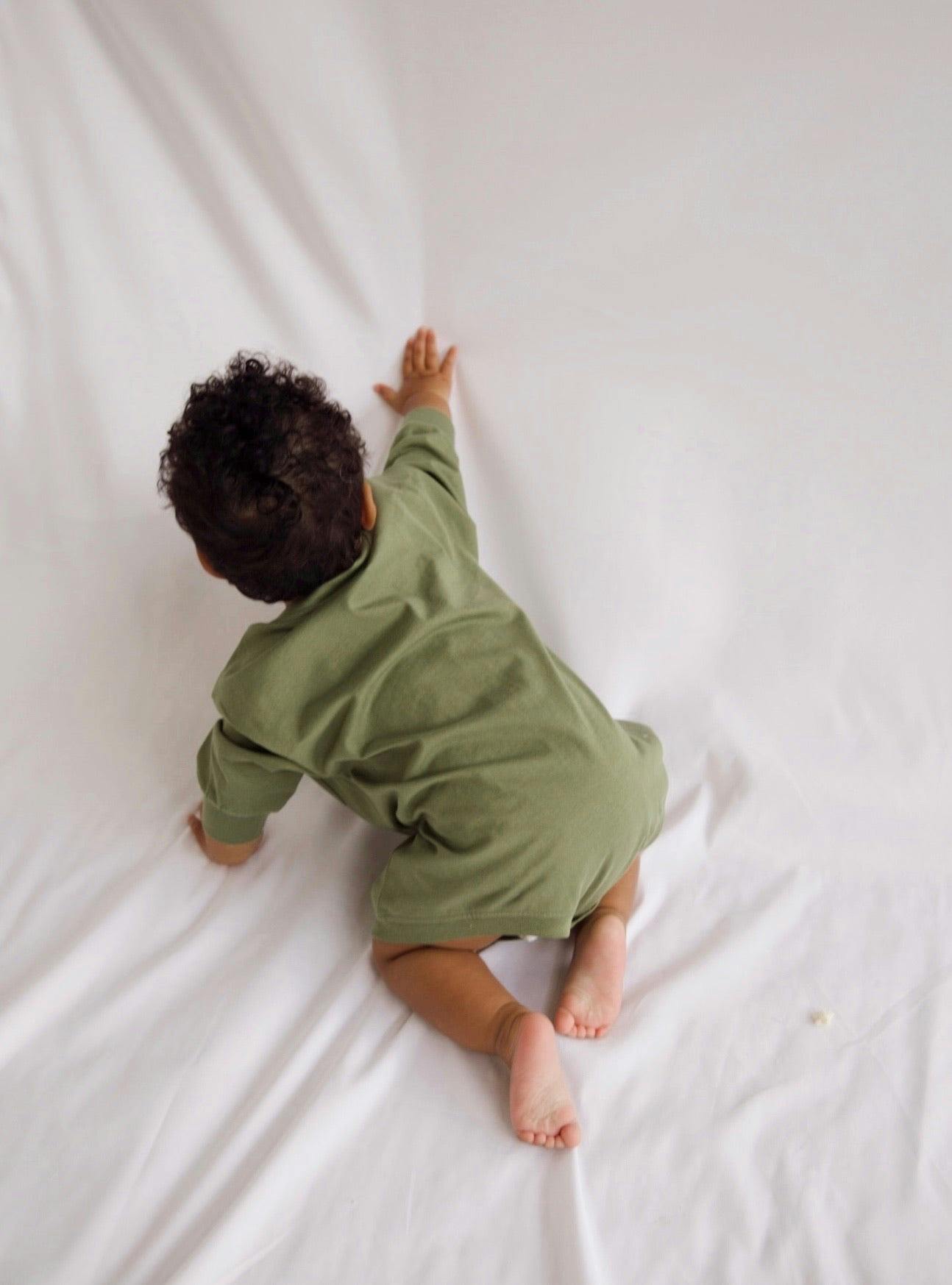 Harley Pocket Romper in Loden Green
