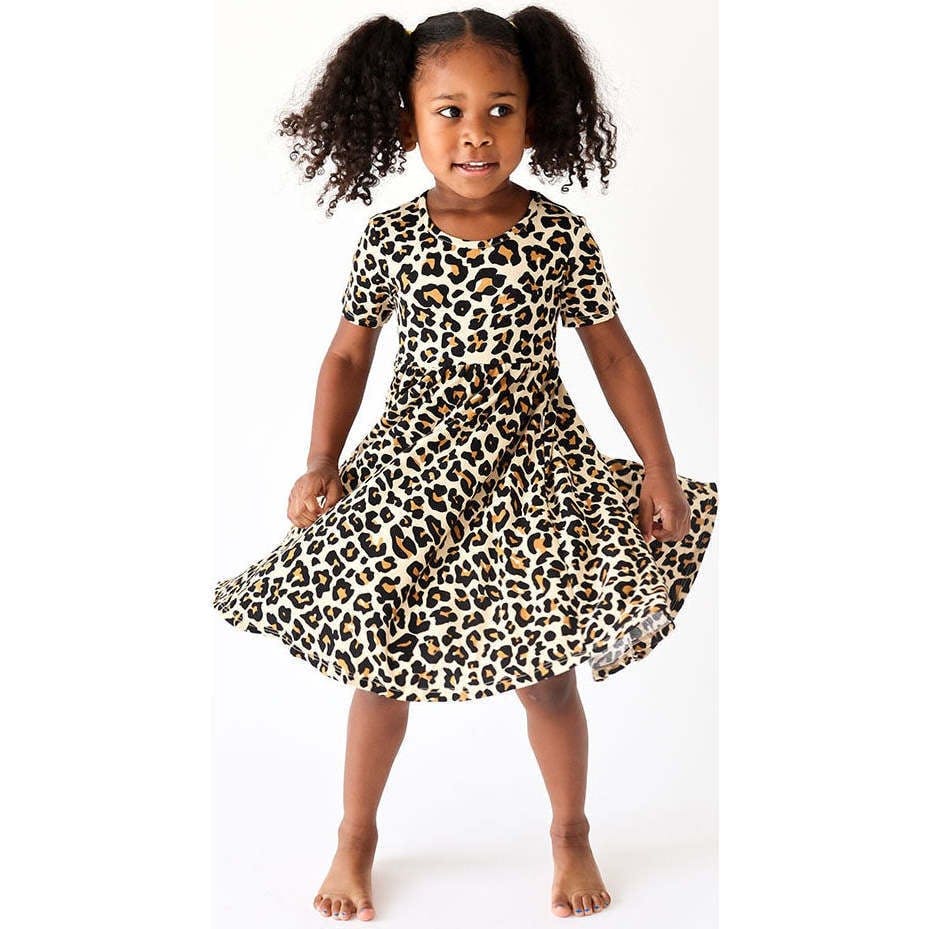 Lana Leopard Tan Twirl Dress
