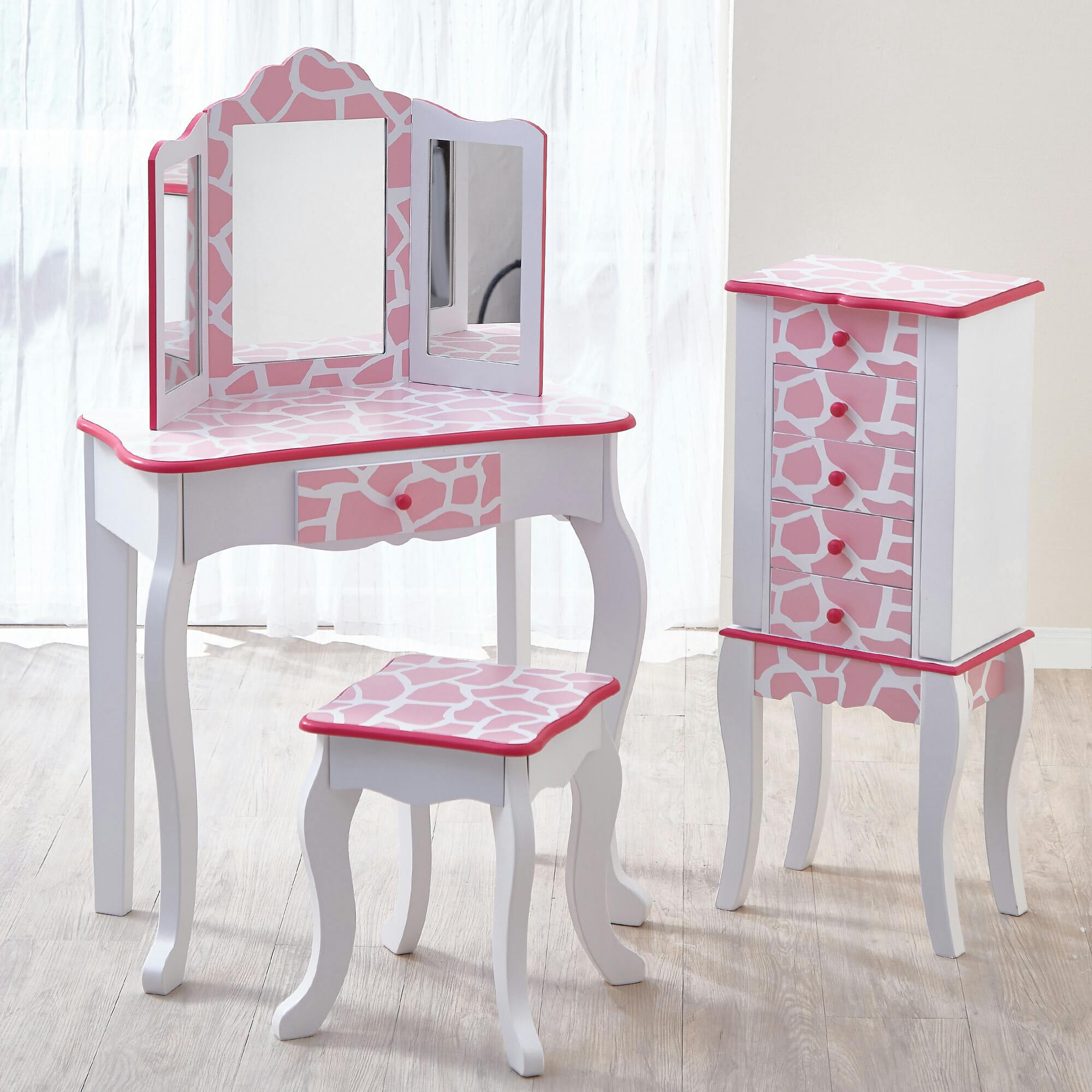 Teamson Kids Wooden Print 2-pc. Play Vanity