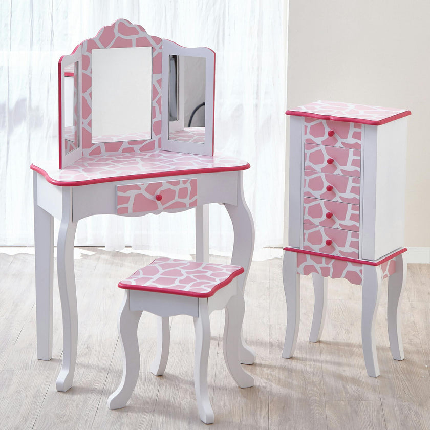 Teamson Kids Wooden Print 2-pc. Play Vanity