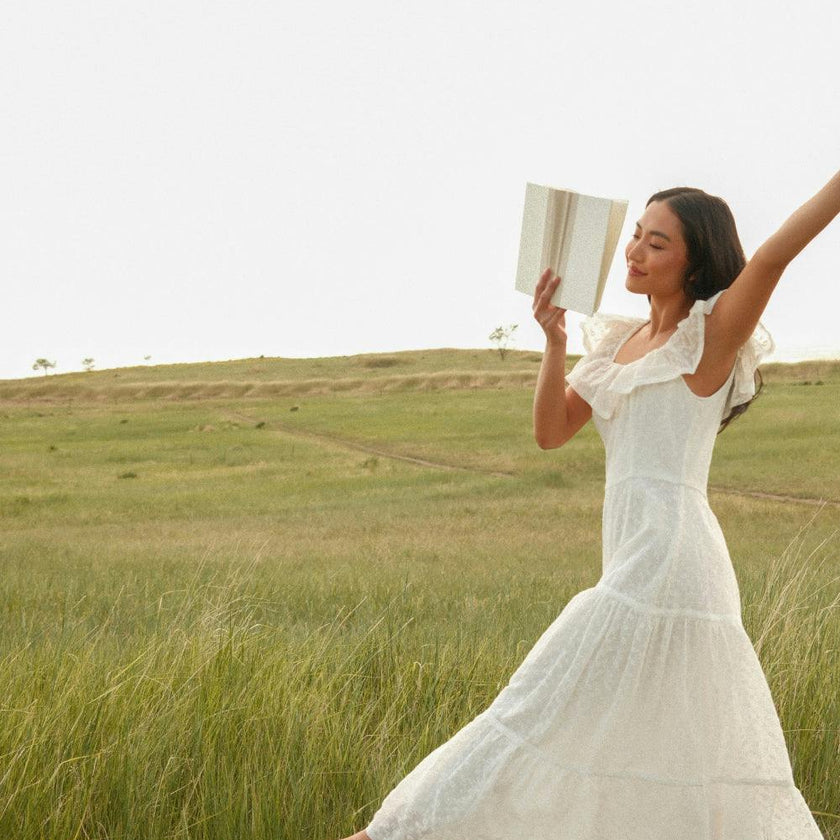 Alaina Dress in Ivory