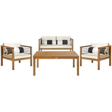 Alda Eucalyptus 4-Piece Outdoor Set