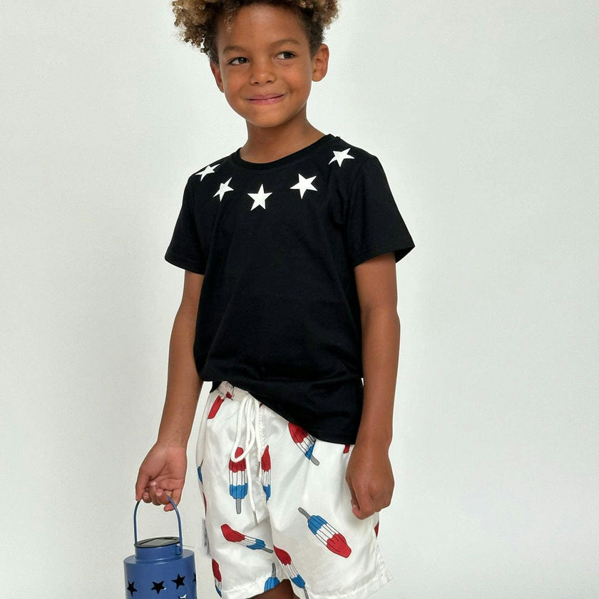 Bomb Pop Swim Shorts, Blue
