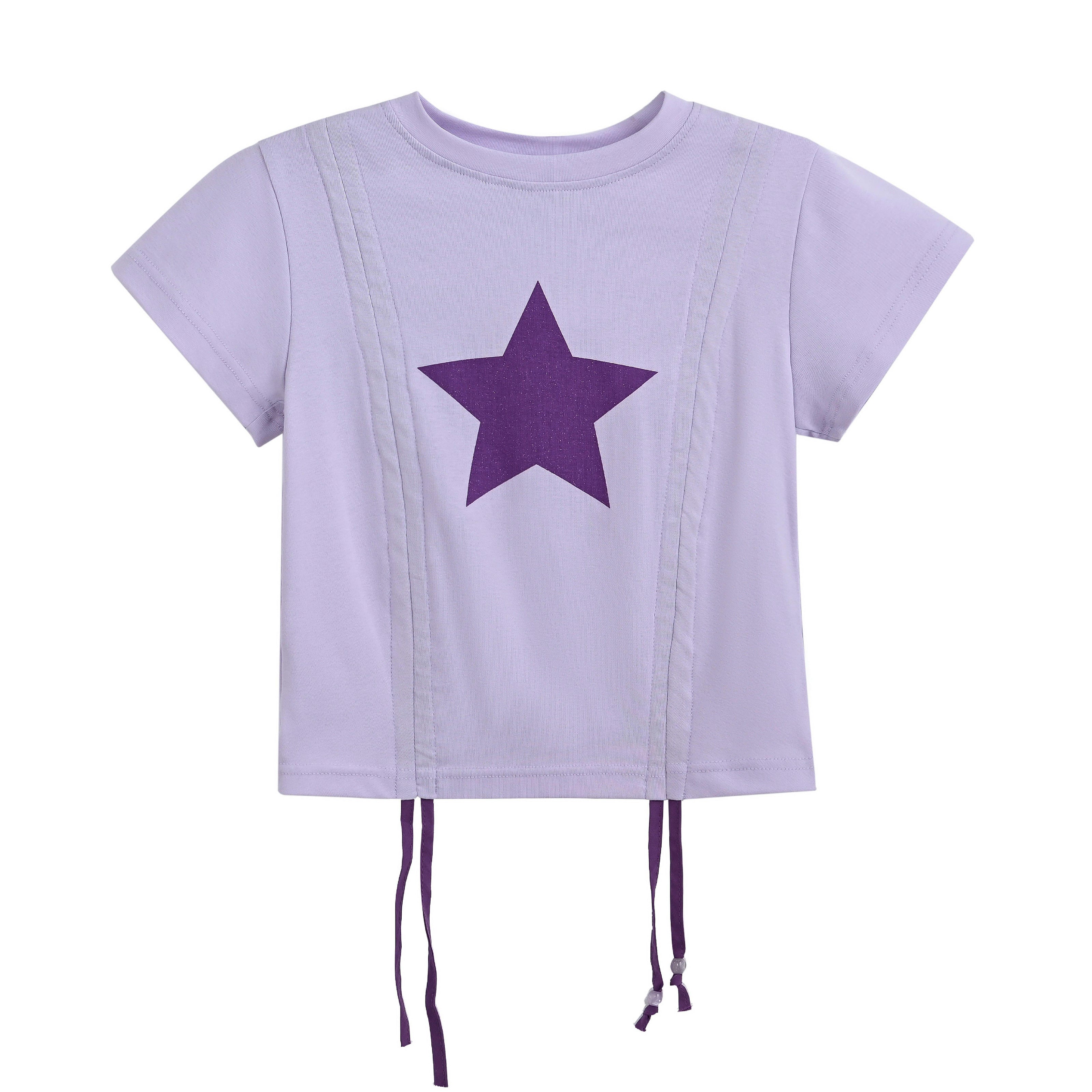 Purple Tee with Star Accent