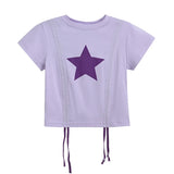 Purple Tee with Star Accent