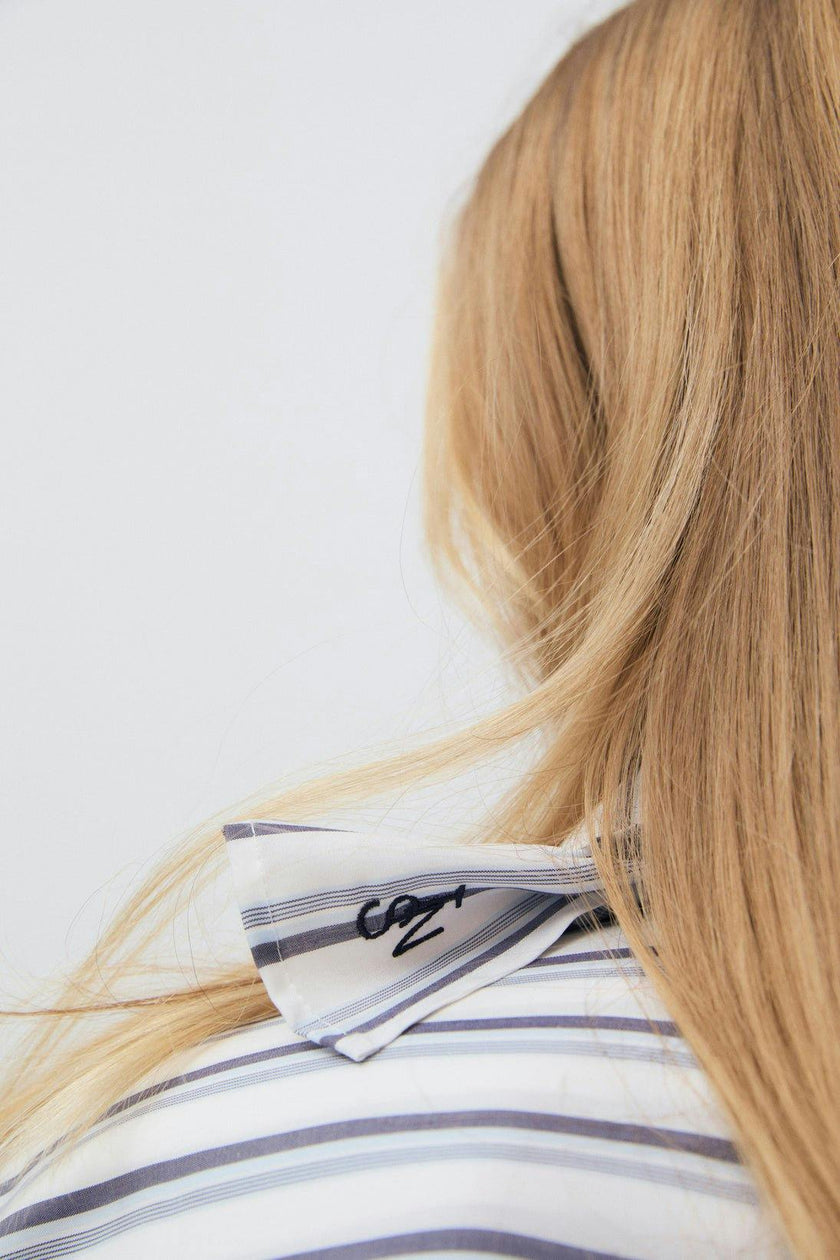 Estela Woman Neck Scarf Infinite Navy Stripes