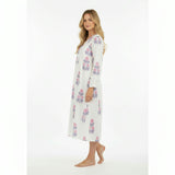 St Barth Womens Kaftan Peony Block Print, Block Print