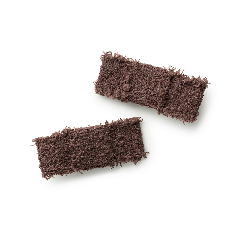 Halo Luxe Amara Deconstructed Woolen Double Clip - Brown