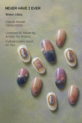 CLAUDE MONET WATER LILIES - SHORT OVAL PRESS-ON NAILS
