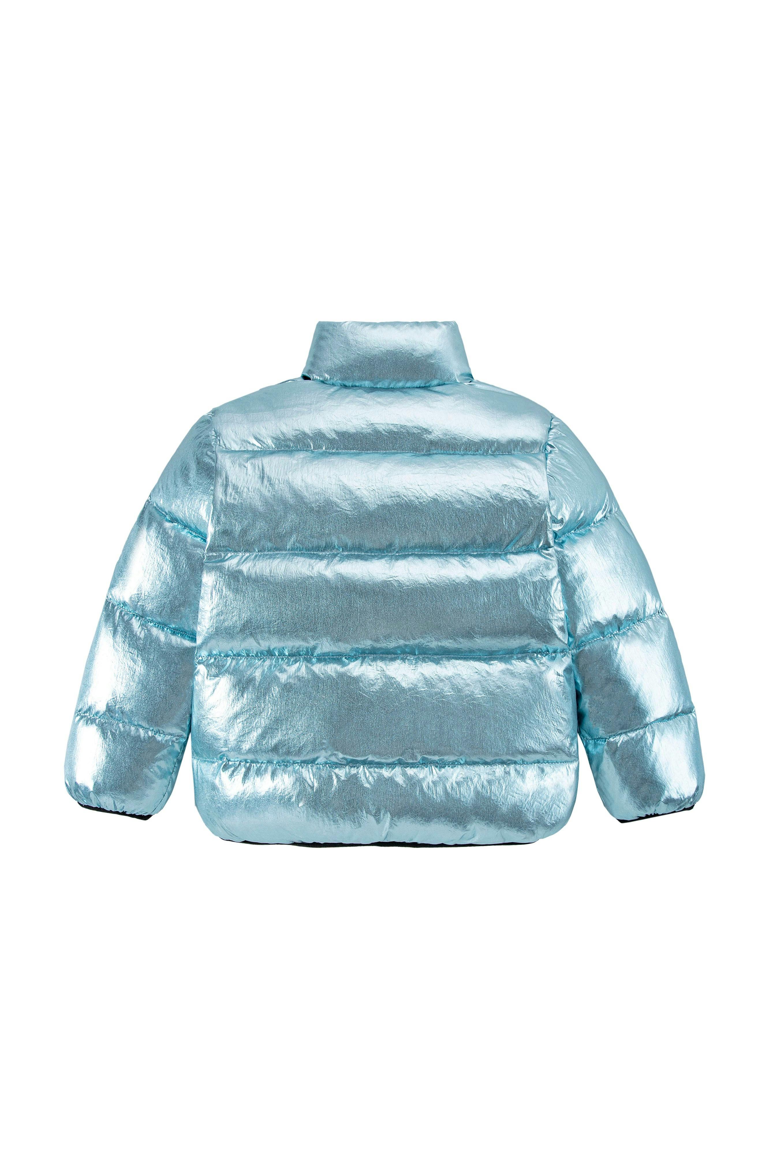 Fallon Metallic Puffer Jacket, Blue