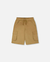 Stretch Twill Bermuda With Cargo Pockets