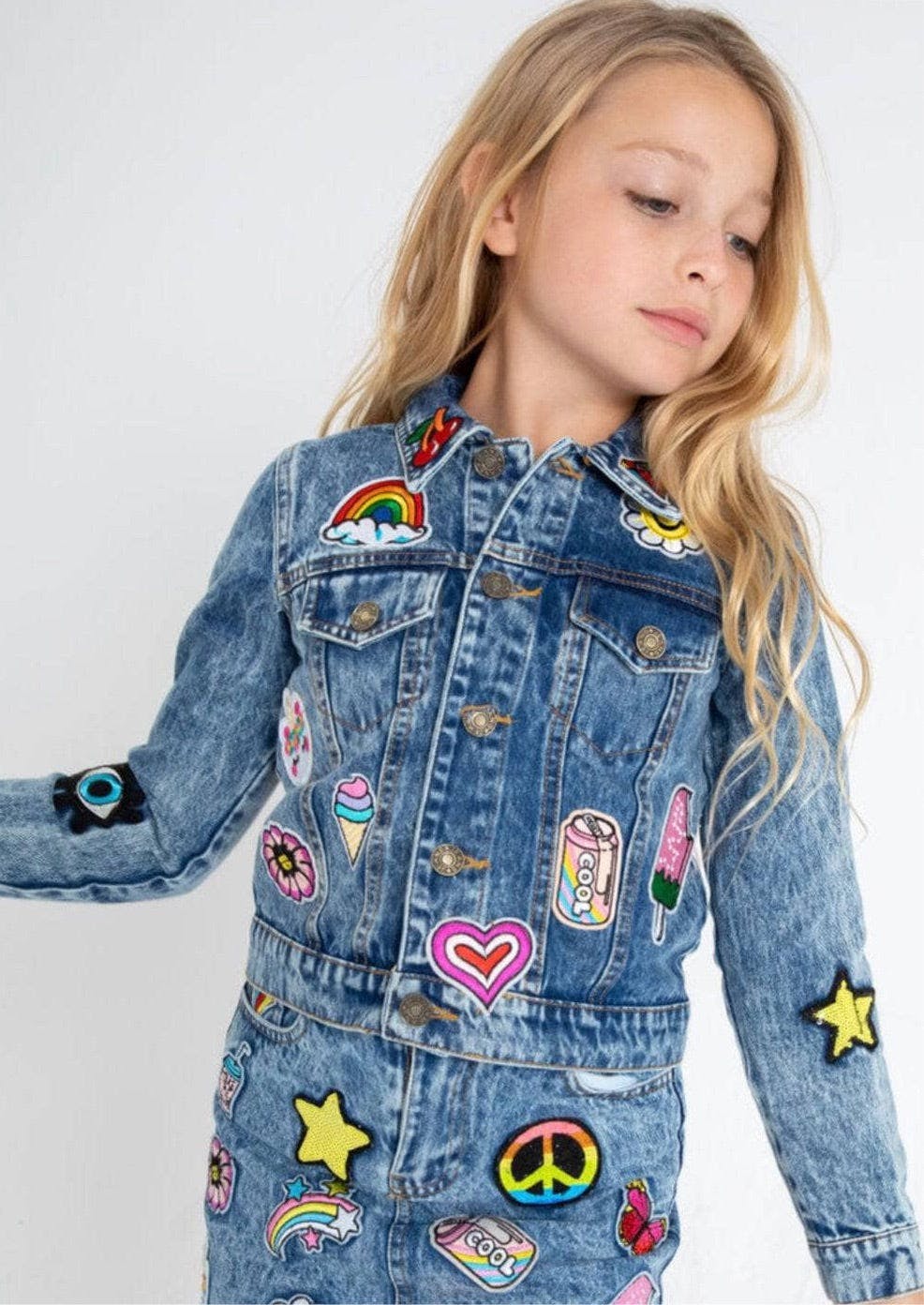 All About the Patch Crop Denim Jacket