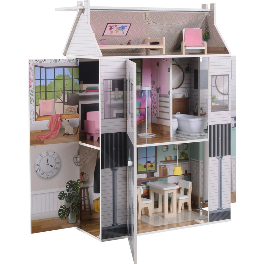 Olivia's Little World Dreamland 3 Side Open Farmhouse Doll House
