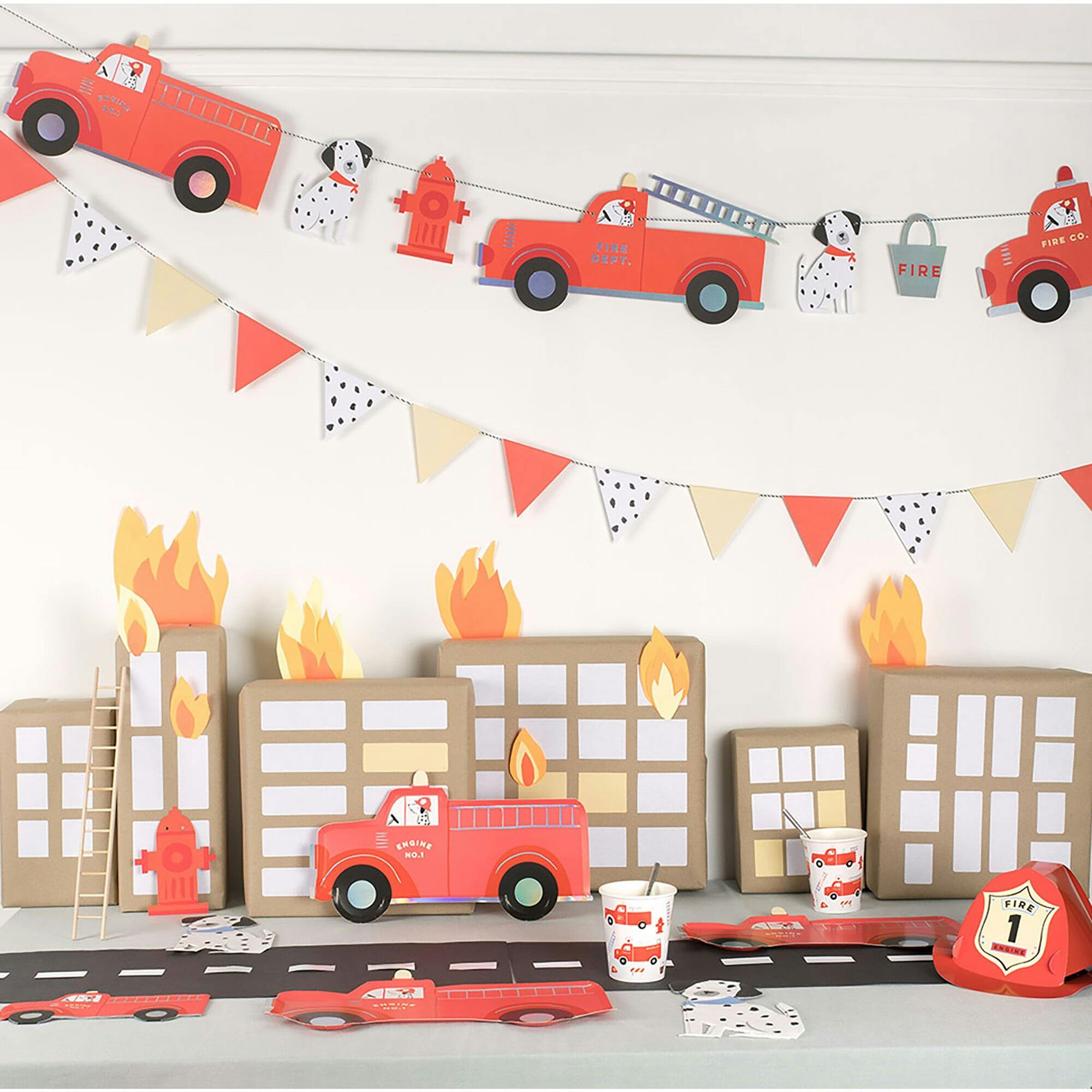 Fire Truck Garland Set