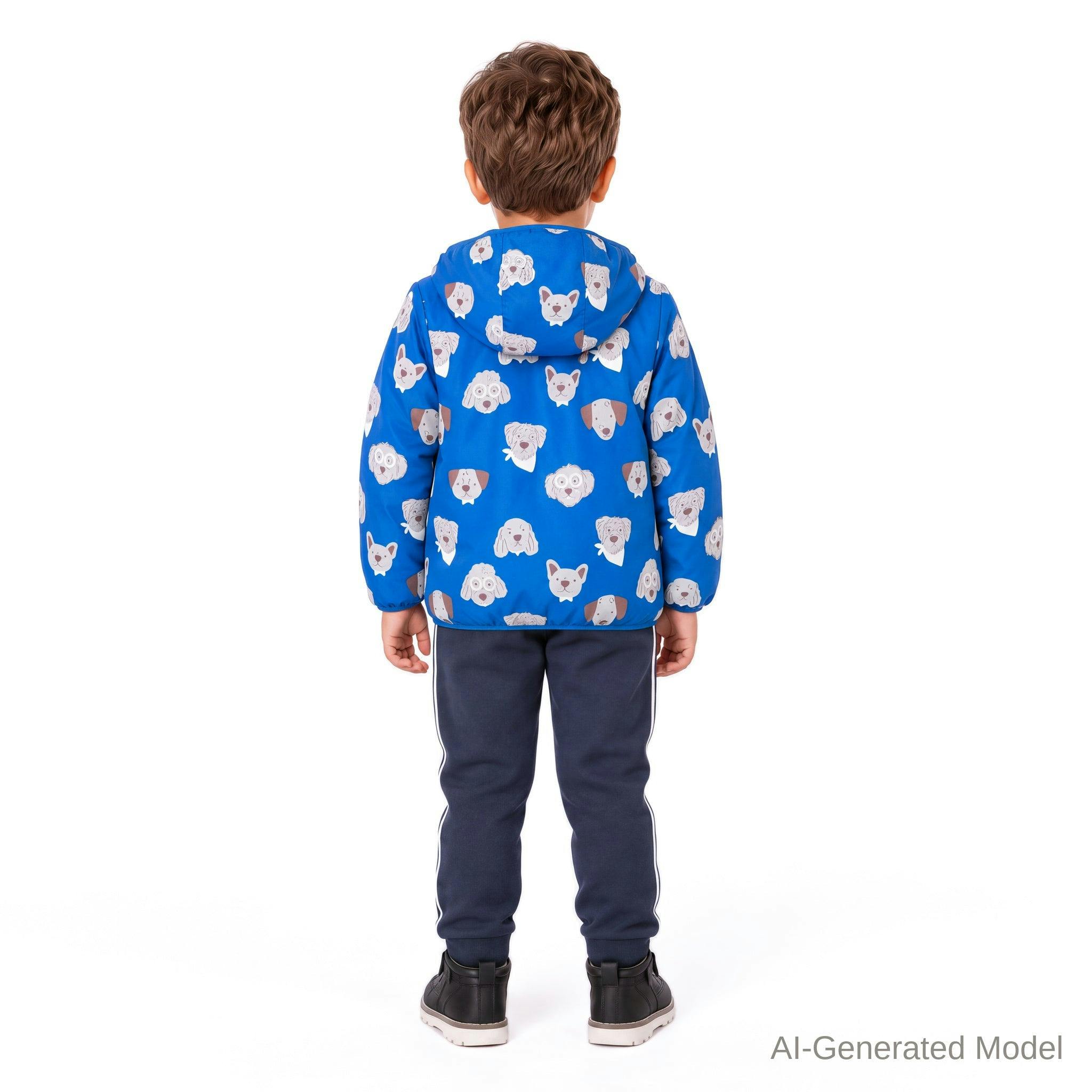 Reversible Color-Changing Puffer Jacket | Dog Print