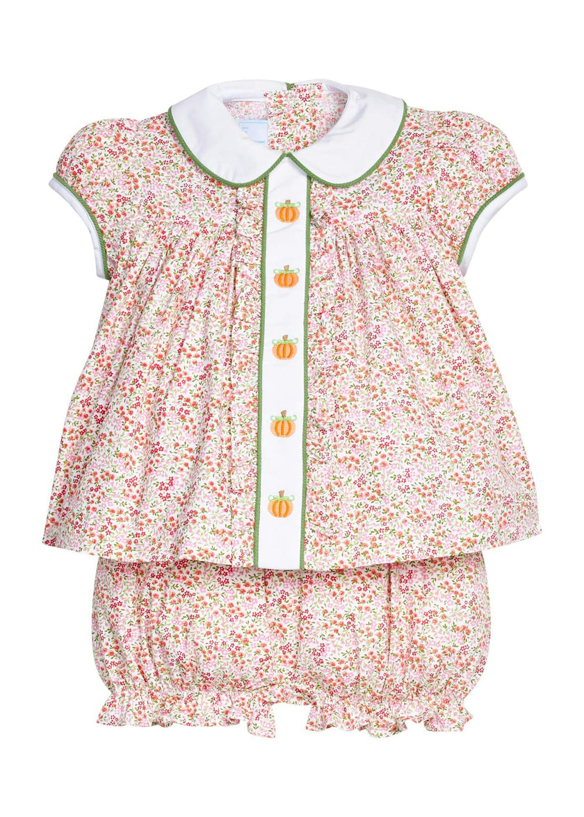 Ruffled Sally Bloomer Set - Pumpkins