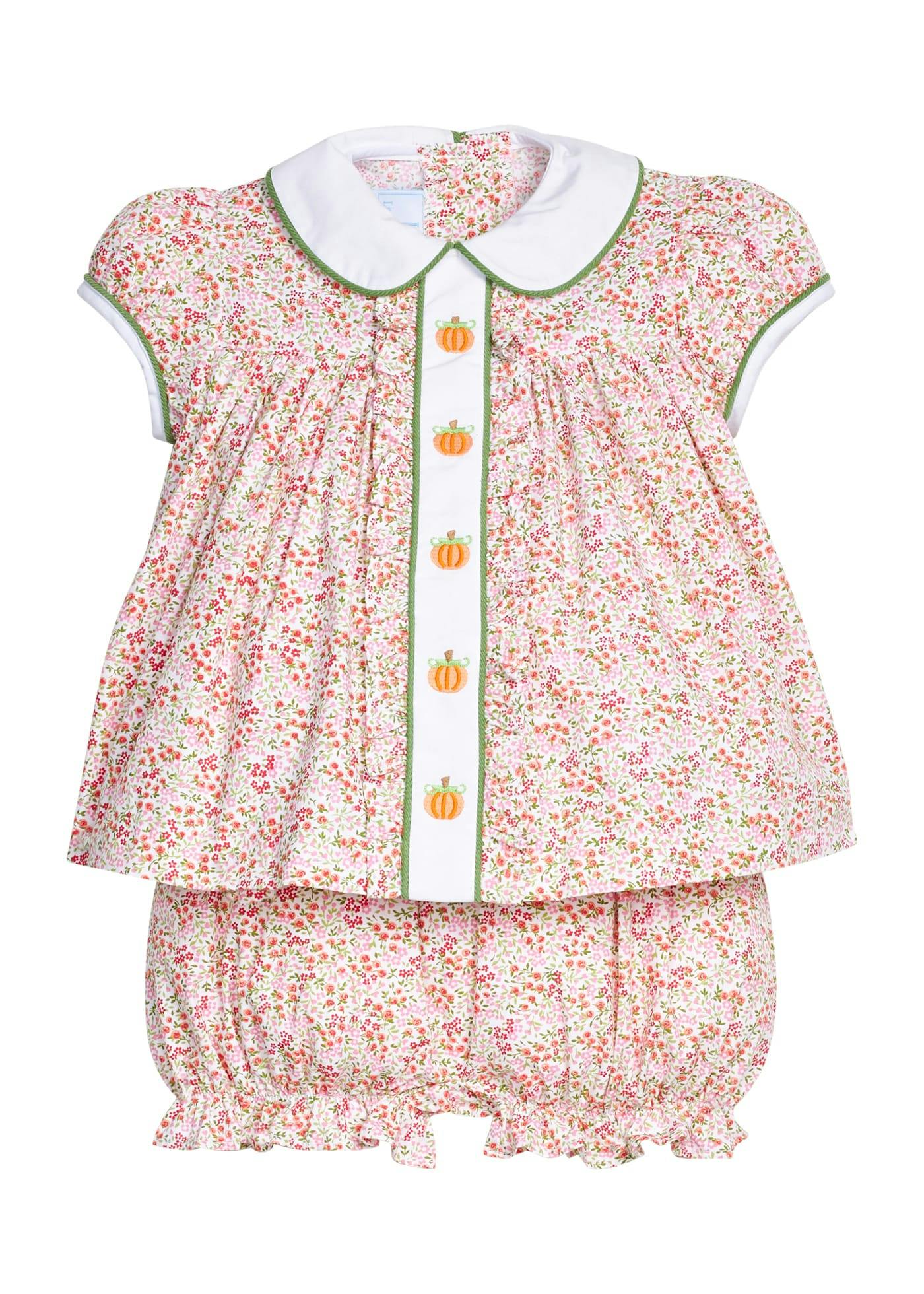 Ruffled Sally Bloomer Set - Pumpkins