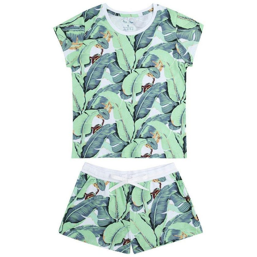 Women's Martinique® Green Jersey Short PJ Set - Organic Stretch Cotton
