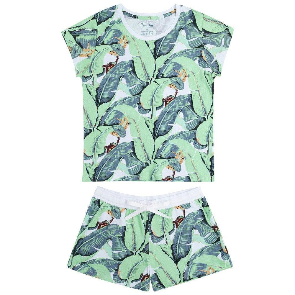Women's Martinique® Green Jersey Short PJ Set - Organic Stretch Cotton