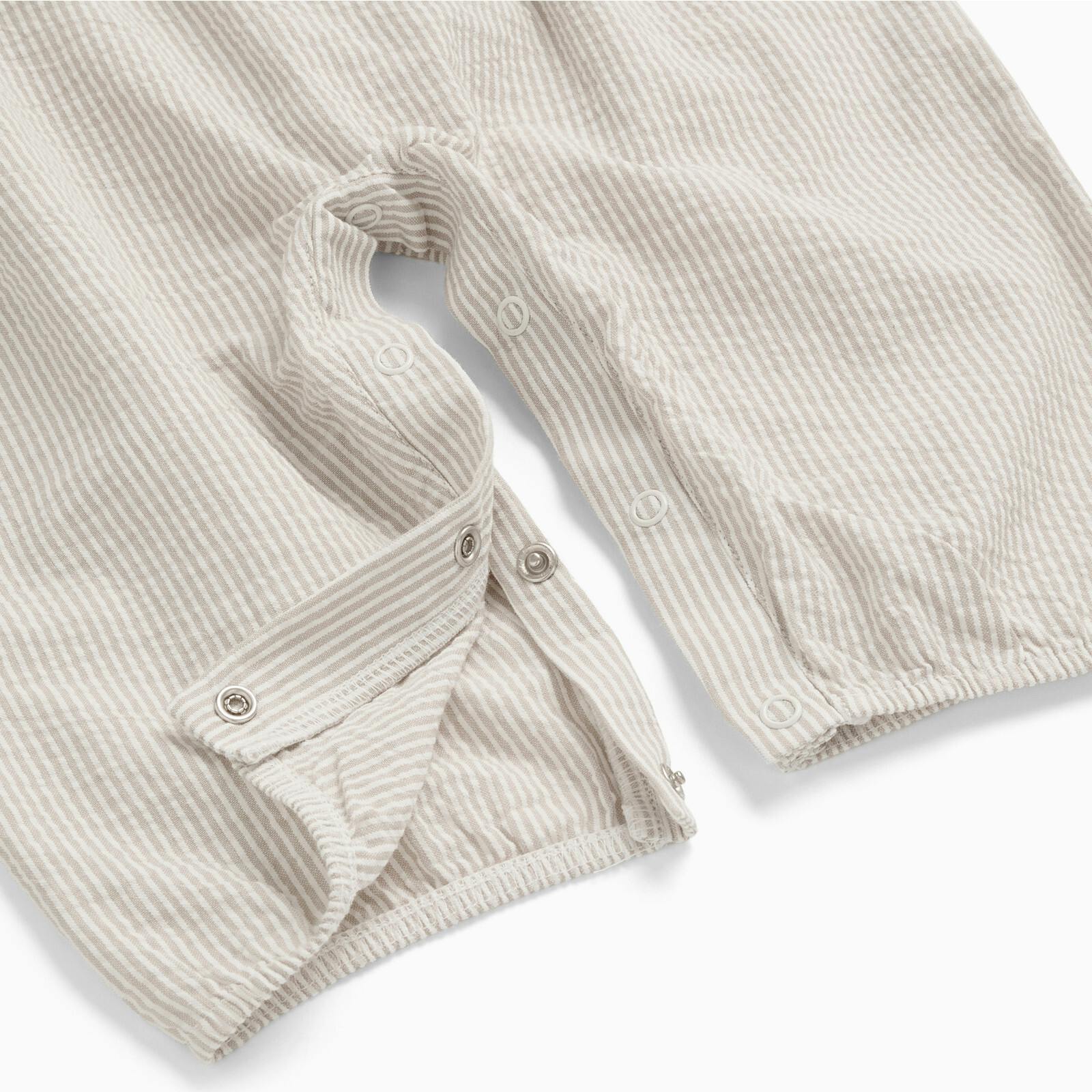 Striped Cotton Overalls