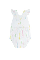 Spirals Print Ruffle Bubble