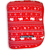 Polar Isle Red Bamboo Sherpa Blanket