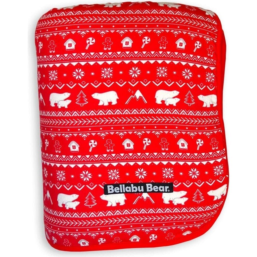 Polar Isle Red Bamboo Sherpa Blanket
