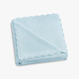 Cotton Knit Blanket, Blue