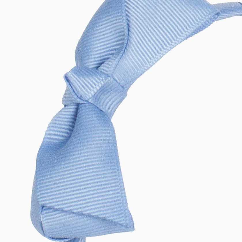 Pretty Bow Alice Band in French Blue