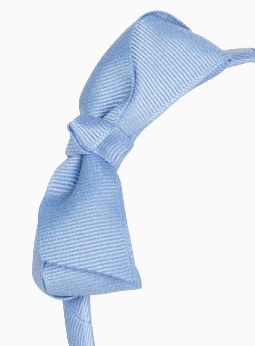 Pretty Bow Alice Band in French Blue
