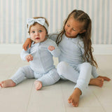 Soft Cloud Blue Pointelle Convertible One Piece