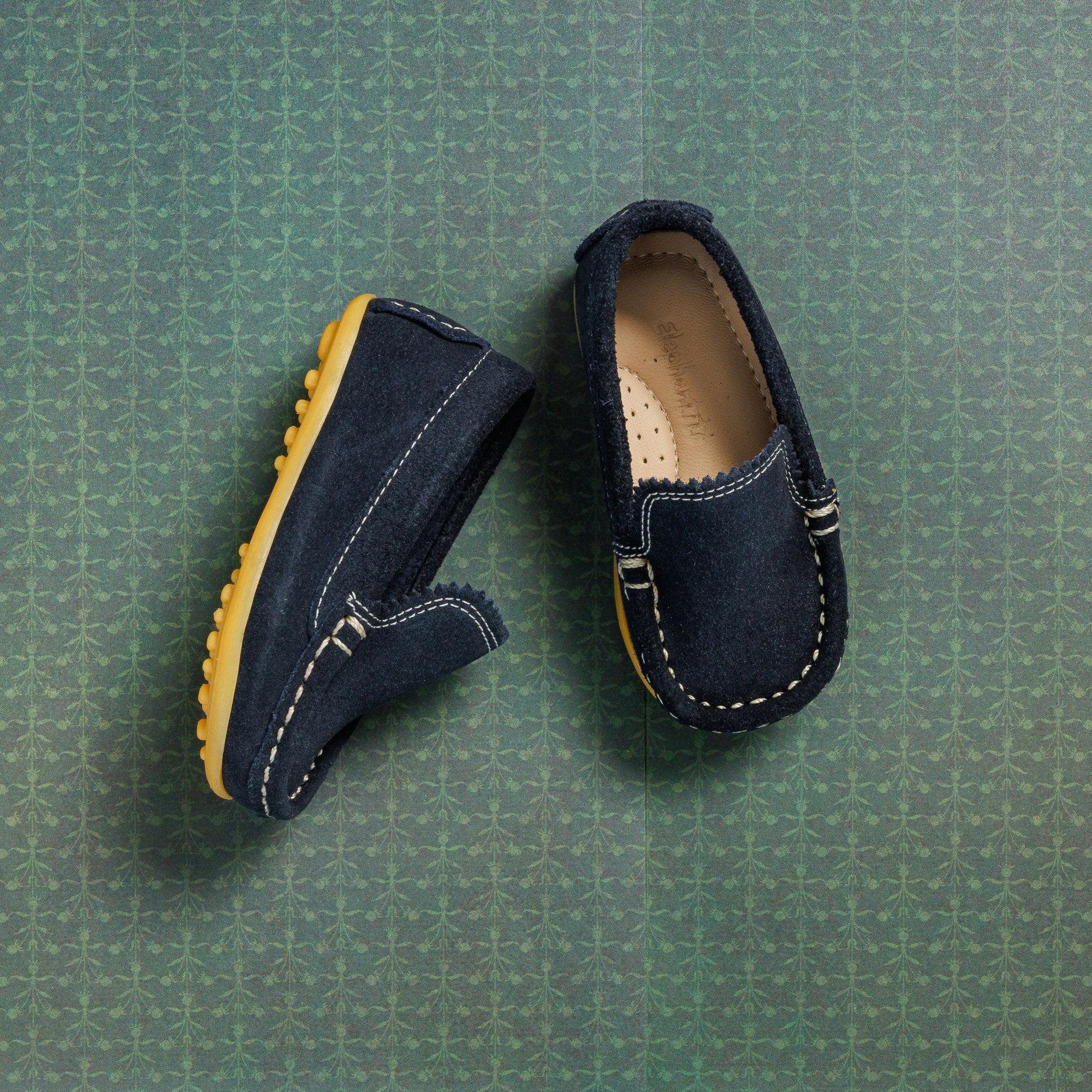 Toddler Antton Driver Moccasin | Blue Suede