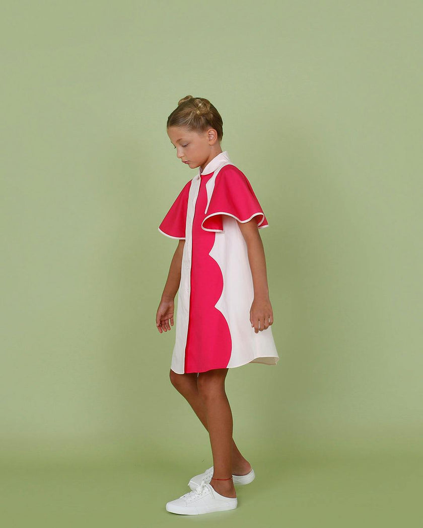 Lulu dress (blush pink/hot pink)
