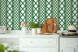 Papier peint TREILLAGE coloris Vert