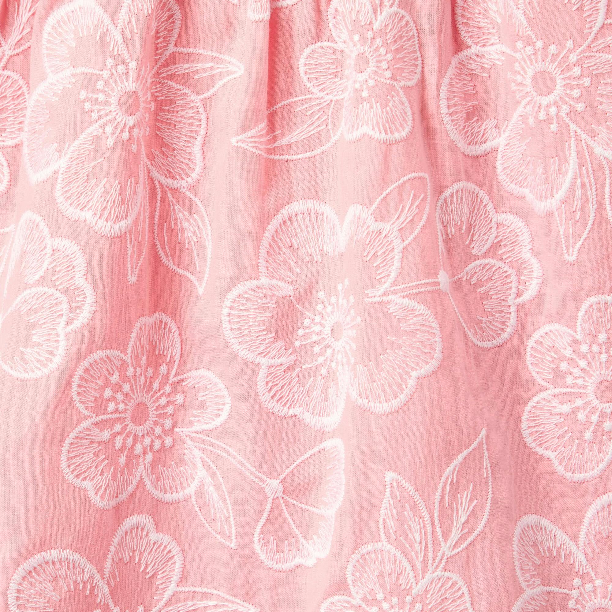The Embroidered Bloom Dress, Pink