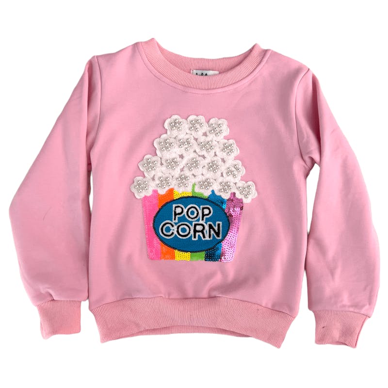 Pink Pearls and Popcorn Sweatshirt