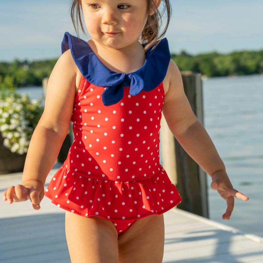 Polka Dot Sailor Swimsuit