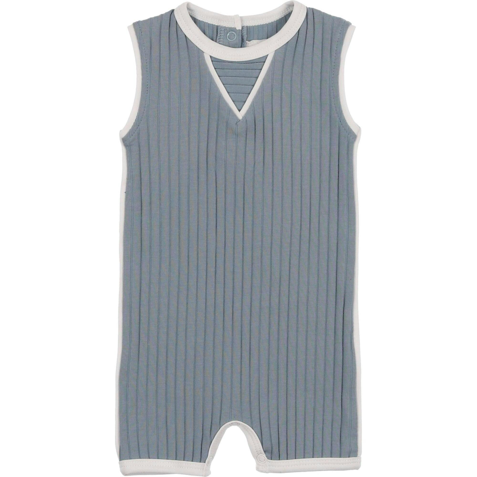 Piped Ribbed Romper