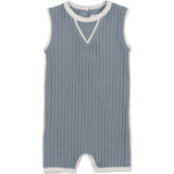 Piped Ribbed Romper
