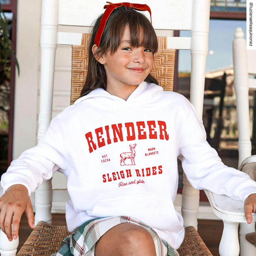 Kid's Reindeer Hoodie-Unisex
