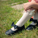 Martha Bow Mary Jane Kids Shoe - Navy Leather