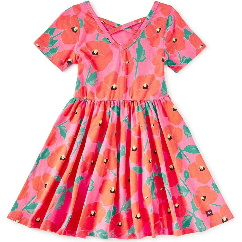 Short Sleeve Ballet Dress, Red
