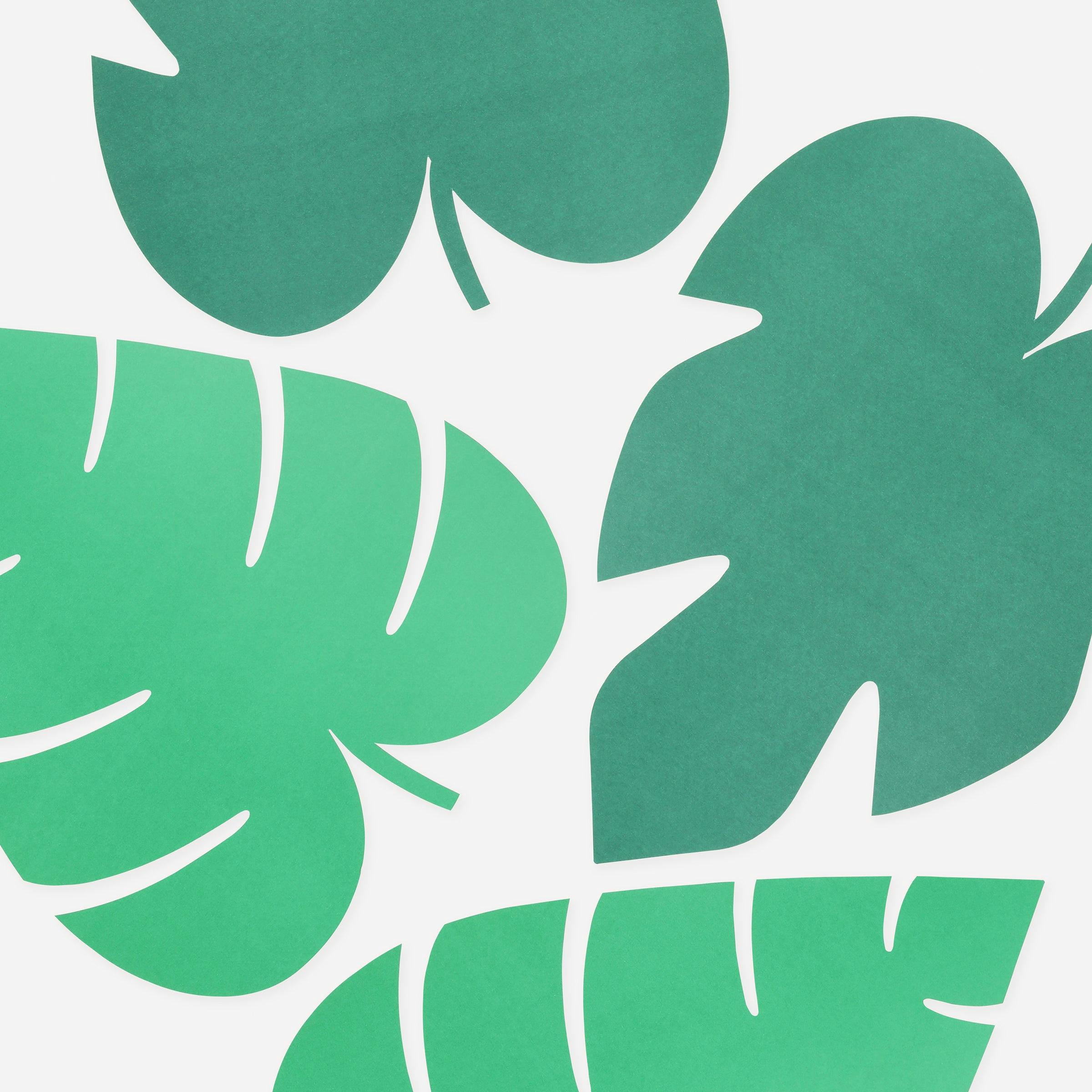 Tropical Leaf Paper Placemats