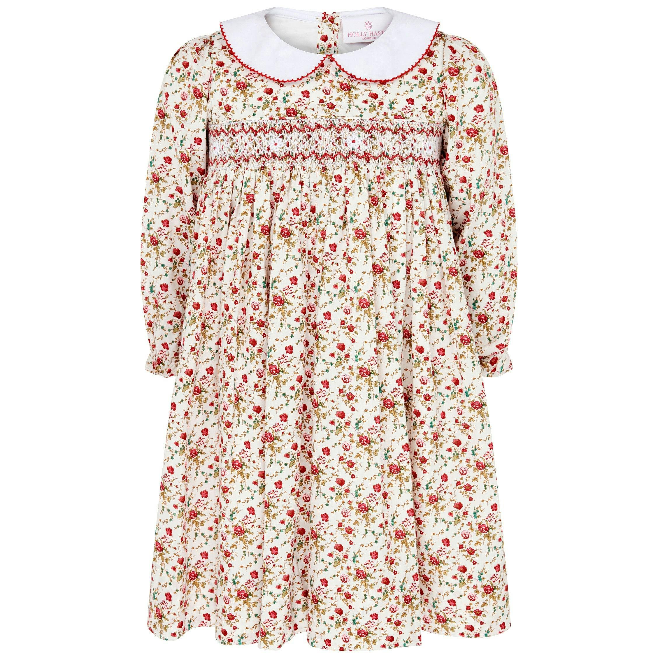Flora Hand Smocked Floral Dress