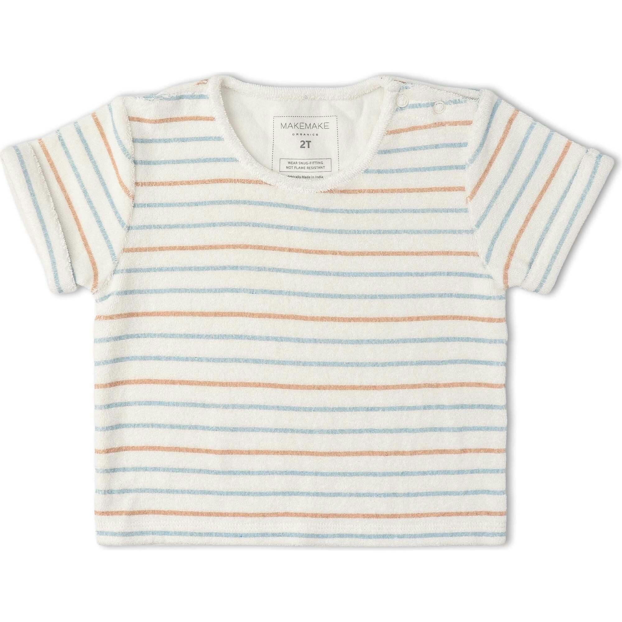 Organic Terry Tee & Shorts Set - Cabana Stripes