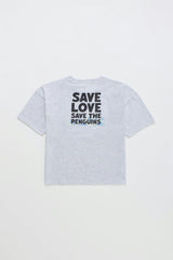 PENGUINS T-SHIRT GREY MELANGE