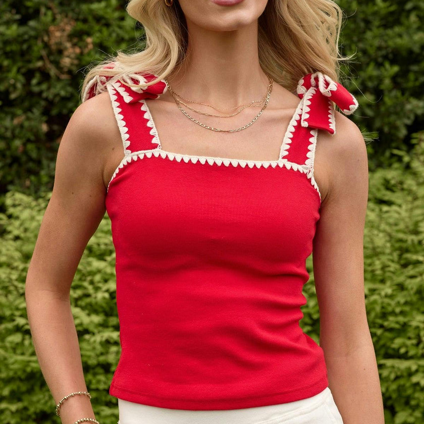 Sammi Top in Firework Red