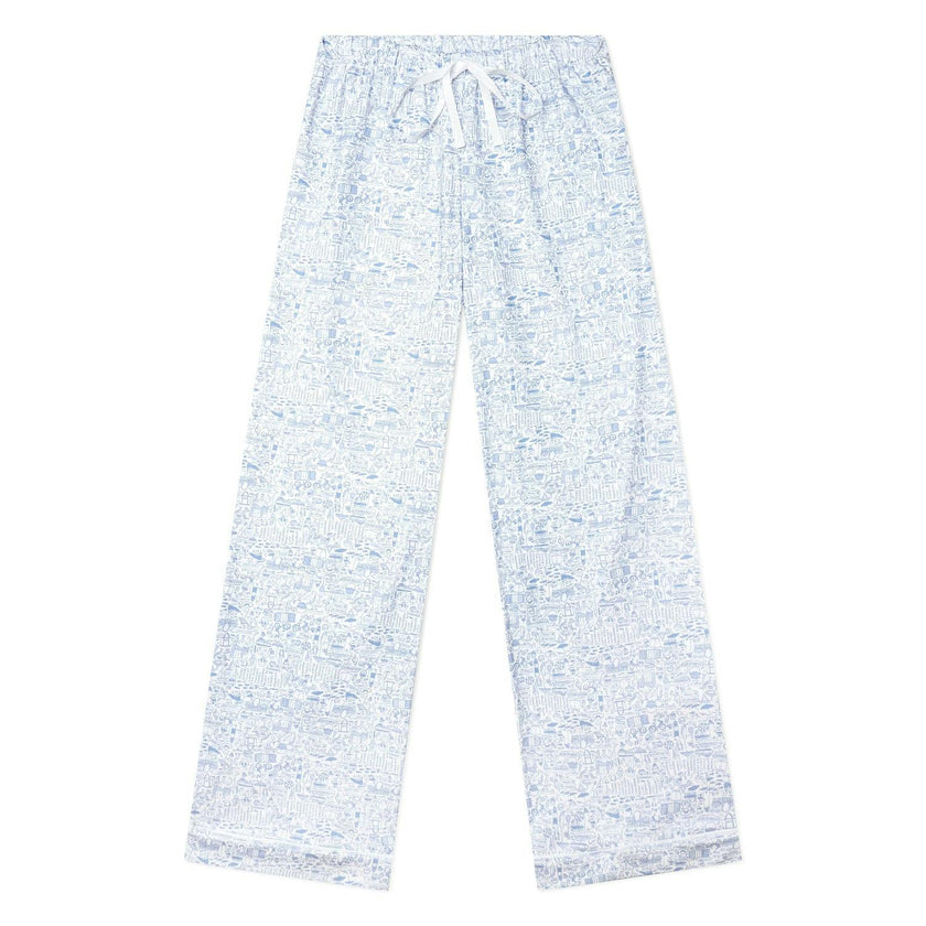 Nantucket Women’s Button Front Long Pajama Set