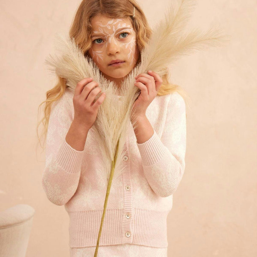 Chestnut Leaves Cardigan | Blush
