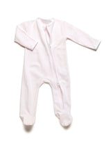 Two Way Zip Striped Footie Pajama